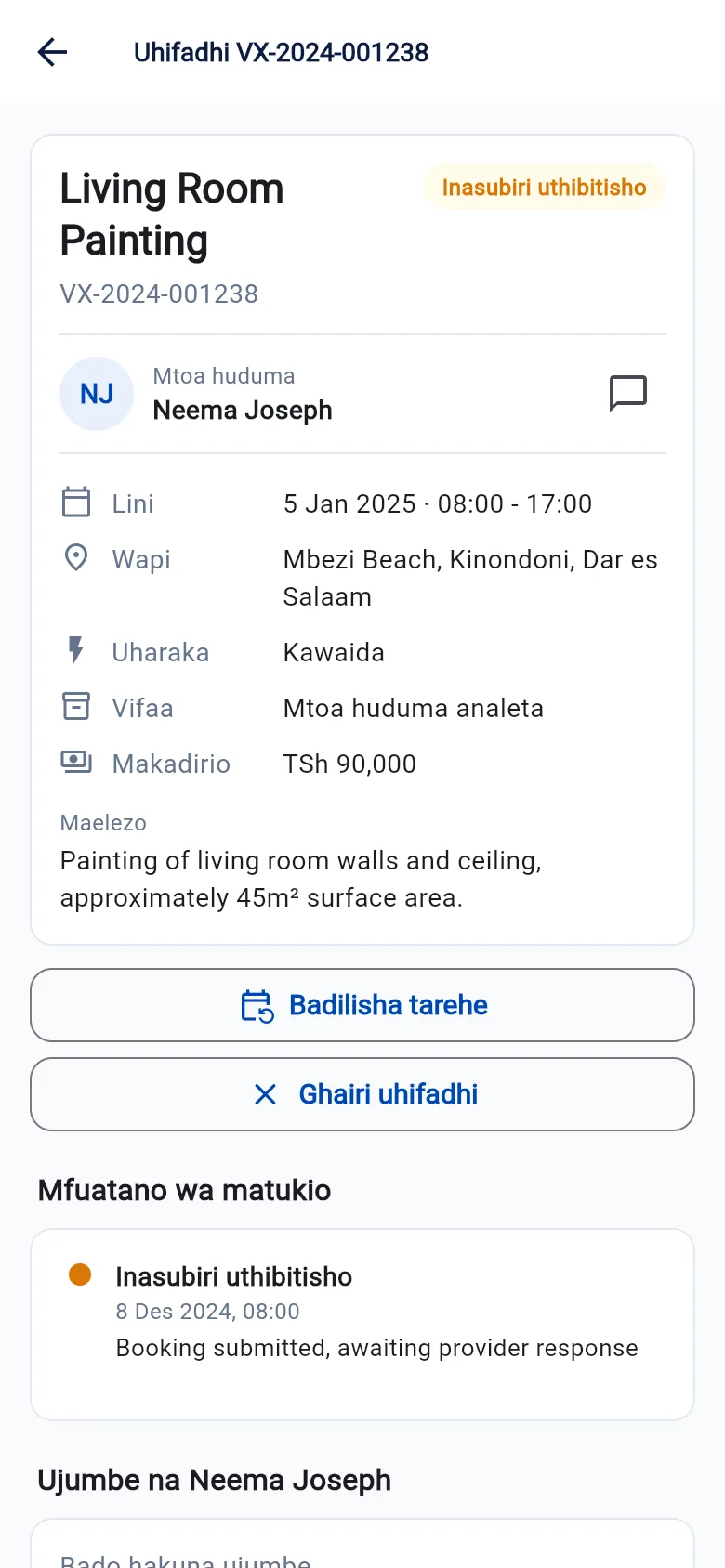 App ya simu: Maelezo ya uhifadhi